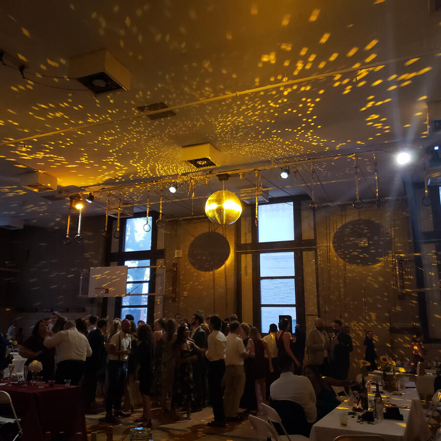 Bok Wedding with DPNAK Events Disco ball at a Bok Wedding with DPNAK Events